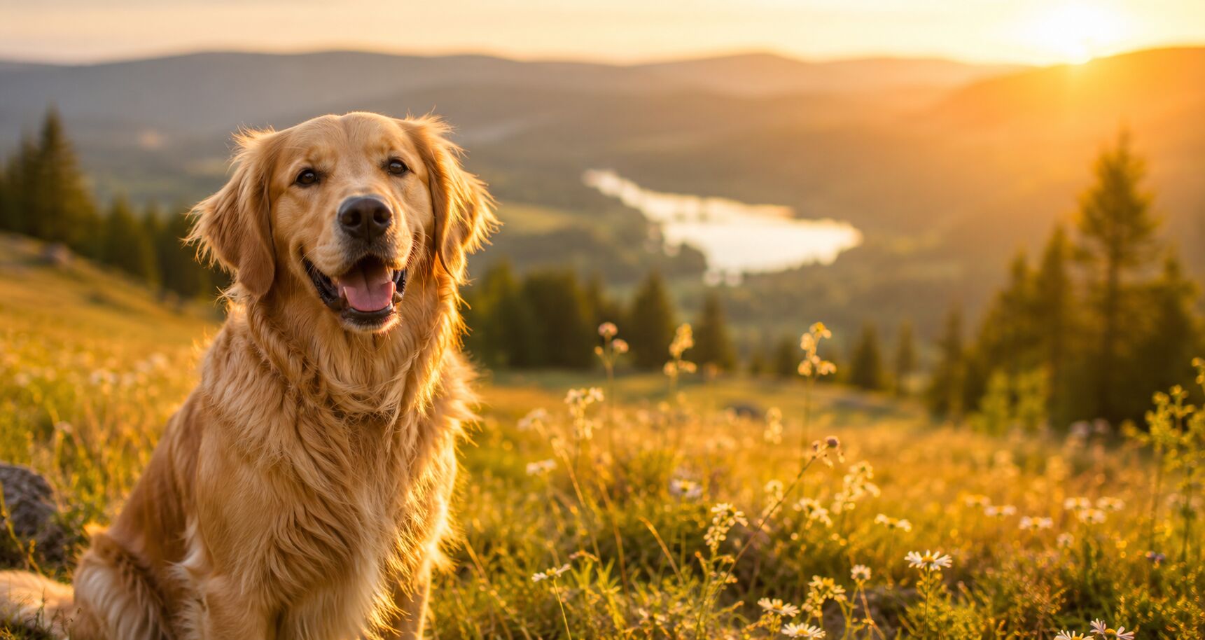 Dog out on a walk